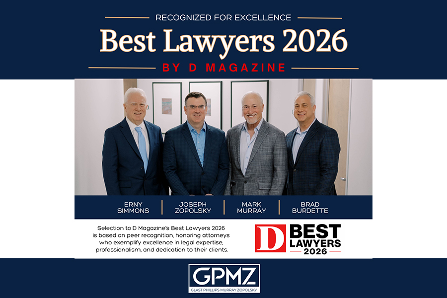 Four distinguished attorneys recognized in D Magazine's Best Lawyers 2026 for their legal excellence and professionalism.